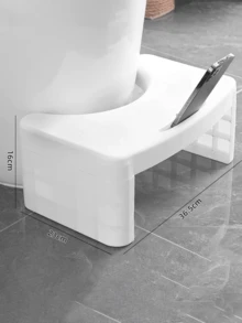 1PC Bamboo Toilet Stool Squat Adult,Portable Toilet Potty Stool,Constipate Helper Stool For Bathroom,Curved Build, Bump-Proof - Stool - View 4