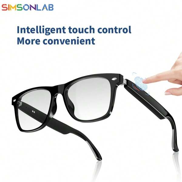 SIMSONLAB نظارات ذكية بصوت إستريو عالي الجودة، صوت السماعات استريو عالي الوضوح، صوت مساعد صوتي للاستيقاظ بسهولة، اقتران سهل بنقرة واحدة على ساق المرآة، التحكم في الموسيقى، سماعات استريو عالية الوضوح، تحكم عن بعد لالتقاط الصور، نظارات ذكية، راحة الارتداء، نظارات رياضية، ضرورية للترفيه والأعمال والخروجات، منتجات إلكترونية أنيقة للرجال والنساء