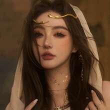 1 件沙漠金蛇形头饰，适合女性小众设计，火辣女孩照片发饰，身体链头饰