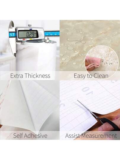 Marble Countertop Contact Paper Waterproof Peel Stick Countertops Beige Wallpaper Self Adhesive Kitchen Counter Top Bureau Cabinet Hoes Room Home Wand Bathroom Bedroom ation Stuff Living Ho Art Wallpapers view 6