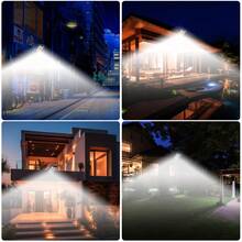 1pc Solar Street Light IP65 Waterproof 10000K 100000LM  Large LED Beads Solar Outdoor Light (Dusk To Dawn)  Solar Flood Light (Wide Angle Motion Sensor And Remote Control) Suitable For Commercial Areas, Parking Lots, Yards, Outdoor Lighting