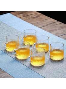 12/6/4/2 件套加厚耐热宝石玻璃杯带手柄，适用于餐厅、办公室、礼品 - 無色 - 查看 5