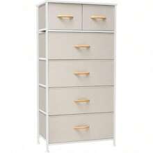 Products Vertical Dresser Storage Tower - Sturdy Steel Frame, Wood Top, Easy Pull Fabric Bins, Wood Handles - Organizer Unit For Bedroom, Entryway, Closets - 6 Drawers (Beige) Halloween Decorations Halloween Costumes Autumn Decor Festival Decor