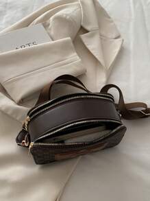 Mini Retro Fashion Letter Crossbody Tas, Geschikt voor Feesten, Uitjes, Winkelen, Dagelijks Gebruik, Kan Munten, Telefoon Vasthouden, Werkt Ook Als Werktas Voor Vrouwen, Professionals En Studenten