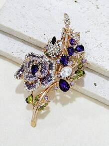 1pc Rose Flower Brooch, Elegant Versatile Dress Accessory For Women