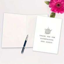 1 pezzo Biglietto di ringraziamento personalizzato per il DJ del matrimonio - Nota di gratitudine elegante per l'intrattenimento per qualsiasi destinatario con busta - In lingua inglese - Articolo da cerimonia speciale per il matrimonio
