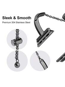 1pc Slim T-Strap Metal Band Bracelet Compatible With Apple Watch Band 38/40/41/42/44/45/46/49mm Compatible With Series Ultra/Se/10/9/8/7/6/5/4/3/2/1