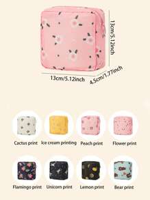 1 Peça Bolsa de Armazenamento de Absorventes Higiênicos, Necessaire Portátil de Grande Capacidade, Estilo Minimalista, Tecido Impermeável para Armazenar Absorventes Higiênicos, Protetores Diários e Tampões, Vibes Boho