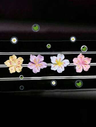 4pcs Colorful Sakura Car Air Vent Clip Decoration