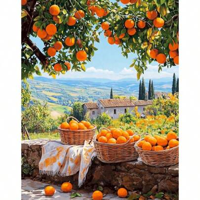 1/2pcs Painting By Numbers For Adults Fruit Diy Kits Crafts Handpainted On Canvas Picture Drawing Coloring By Number Diy Home Decors 40x50cm/16x20inch Without Frame