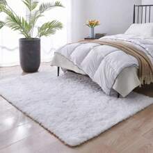 1pc Luxurious Plush Carpet Rug - Ultra-Soft, Non-Slip, Machine Washable Mat For Living Room, Bedroom, Hallway - Plush & Durable Home Decor, Perfect Christmas Gift, Bedroom Mat | Luxurious Area Mat | Nonslip Backing, Rugs For Living Room - White - View 8