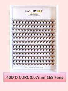 1 Box 168-240pcs Pre-Made Pointed 20D/30D/40D Eyelash Clusters. Medium-Long Stem Pre-Made Eyelash Clusters, Handmade Cluster, 0.07mm D-Curl, 8-15mm Length - D - View 11