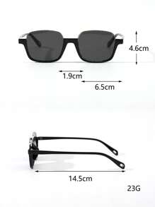 1 副女士方形半框复古百搭街头风格海滩派对装饰时尚眼镜 - 彩色 - 查看 4