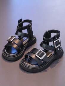1 Pair Girls Sandals, New Summer Kids Shoes, Fashion Versatile Princess Sandals For Little Girls