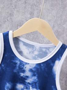 2pcs/Set Kids Boys Sleeveless Top And Shorts Set, Lightweight Casual Outdoor Sports Running Outfit, Suitable For 4-12 Years