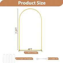 1pc 70/78/86 Inch Golden Arch Frame Wedding Balloon Stand Photography Backdrop Party Decor - Gold - View 7