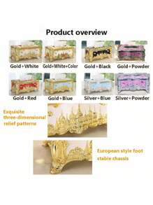 1 pieza Portarrollos de toallas de papel con diseño elegante de castillo europeo, de plástico PPSU, apto para restaurante, oficina, decoración del hogar, cocina, dormitorio, accesorios de escritorio