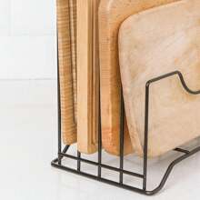 1pc Iron Pot Lid Rack, Multi-Layer Storage Shelf For Pot Lids, Cutting Boards, Kitchen Storage, Drain Rack, Multifunctional Wall-Mounted Organizer No-Drill
