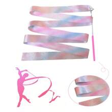 1pc 4m Long Colorful Ribbon With Anti-Slip Handle, Art Performance Gymnastic Dance Props - Multicolor - View 12