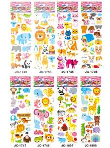 5pcs Kids Cartoon Vehicles, Animals, Dinosaur Theme 3D Embossed Stickers, Scrapbooking Decorative Stickers, Ideal Gift For Boys (Assorted Combination Of 5 Dinosaur + 5 Vehicles, 5 Dinosaur + 5 Animals, 5 Vehicles + 5 Animals)