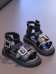 1 Pair Girls Sandals, New Summer Kids Shoes, Fashion Versatile Princess Sandals For Little Girls