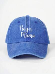 1 Stück Outdoor bestickte "Junge liebt Mama" verstellbare Baseballkappe, Sonnenschutz Lässig Hut geeignet für Frühling, Herbst, Reisen, Strand, Herren, Damen, Jugendliche, Valentinstag, Y2K Stil