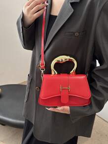 Bolso pequeño cuadrado de moda, bolso de mujer con asa de acrílico metálico, bolso de hombro/cruzado 8 en 1, bolso casual de exterior, bolso versátil para el uso diario