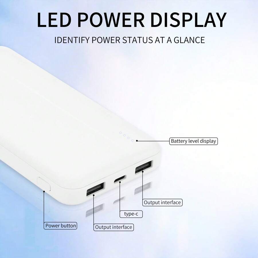 便携式充电器 10000mAh，带 USB-C 输入和 2 个输出 5V/2A 迷你电池组充电器，适用于旅行友好型智能手机、安卓手机、平板电脑等，可作为送给母亲、家人、朋友、生日、春天、复活节的礼物，适用于户外玩耍、购物、旅行、便携式电源、户外探险和紧急情况，磁性无线充电