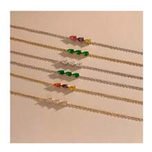 1 pièce Bracelet minimaliste de style Ins en acier inoxydable de haute qualité pour femmes, plaqué or 18 carats, convient pour les sorties, les fêtes et le travail