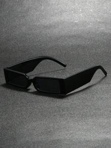 1 Stück kleine schwarze Sonnenbrille im Y2K-Stil für Damen und Herren, geeignet für Sommer-Fotografie und Strand
