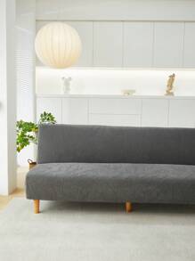 1pc Jacquard Sofa Bed Cover, High Elasticity Easy Installation, Multi-Size, All-Season, Prevents Pet Scratch, Foldable Sofa Bed Slipcover For Decorating Living Room Sofa