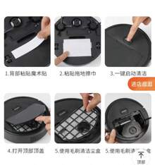 Robot de barrido inteligente para el hogar con carga completamente automática, barrido y trapeador de succión, limpiador doméstico tres en uno, robot de barrido inteligente, robot de barrido y trapeo de succión, aspirador uno en uno, robot de limpieza para el hogar - Negro - Ver 3