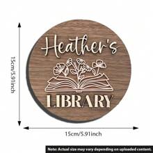 Logo personalizado de biblioteca, decoración de estantería, regalo para amantes de los libros, símbolo de bibliófilo, decoración de rincón de ratón de biblioteca, señalización de librería, decoración de habitación con aroma a libro, icono de libro - multicolor - Ver 7
