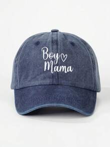 1 Stück Outdoor bestickte "Junge liebt Mama" verstellbare Baseballkappe, Sonnenschutz Lässig Hut geeignet für Frühling, Herbst, Reisen, Strand, Herren, Damen, Jugendliche, Valentinstag, Y2K Stil
