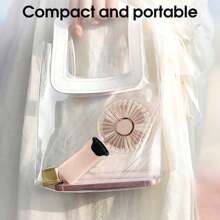 Portable Handheld Foldable Fan Rechargeable 5 Speeds ​​Wind Quiet Personal Neck/Desktop Fan For Office Bedroom Travel Camping, Mobile Phone Holder