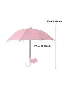 1 Piccolo ombrellino con supporto per telefono universale regolabile a ventosa a forma di porcellino, ripara dalla luce, per uso esterno anti-abbagliamento, realizzato in fibra di poliestere, anti-pioggia e anti-sole, con pellicola protettiva per lo schermo