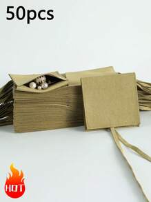 1/10/50pcs Super Fine Fiber Jewelry Pouches, Jewelry Packaging Bags, Jewelry Gift Bags, Wedding Birthday Party Candy Bags, Earrings Bracelet Necklace Compact Storage Bags, Party Holiday Gift Wrapping Bags - Microfiber Full Cover - View 10