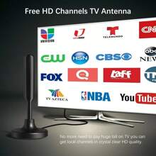 5600 Miles Digital TV Antenna Indoor HDTV Amplified Signal Booster 4K HD 1080P - Black - View 11
