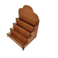 1pc Wooden Desktop Display Stand, Sturdy Wooden Storage Display Rack For Cards, Cosmetics, Jewelry And Delivery, Suitable For Home Or Office Decor Gifts Birthday Graduation