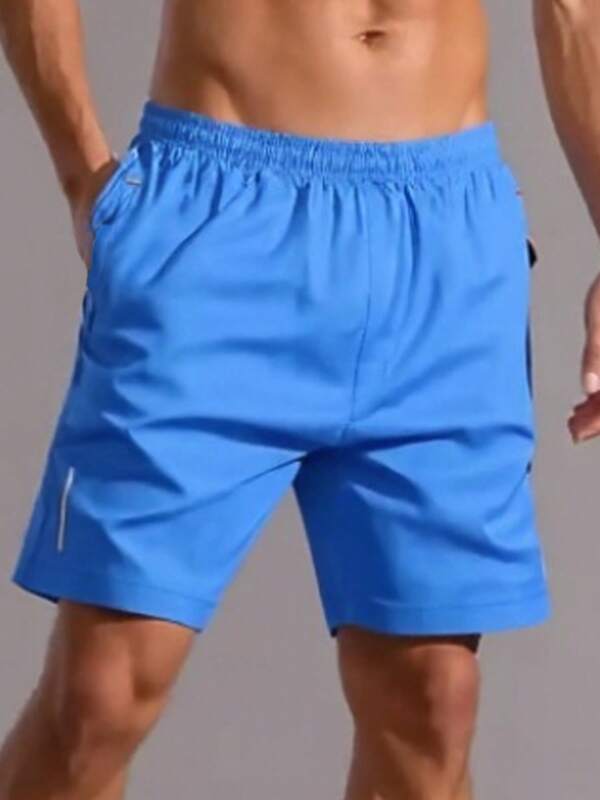 Leichte, atmungsaktive und schnell trocknende Männer Sport-Shorts mit Gummibund und Tunnelzug, geeignet für Fitness, Laufen und Outdoor-Aktivitäten. Männer Sommer Locker Lässig Eisseidig Schnell Trocknend Shorts