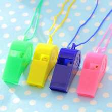 10/20 Vibrant Colored Sports Whistles With Ropes, Made Of High Refractive Index Polymer, Suitable For Coaches, Referees, Cheerleaders, Outdoor Activities (Color Random) - Multicolor - View 5