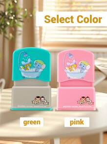 1pc Custom Name Stamp For Kids Clothing Waterproof, The Name Stamp Personalized For Clothes ,Handwritten Signature Stamp,Personalized Clothing Stamps For Clothes, DIY Customized Cartoon Self Inking Name Seal Stamp For Business Use,Art Activities For Children - Style a - View 4