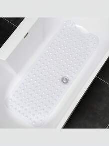 Alfombra de baño extra larga con ventosas, alfombra de baño antideslizante y lavable, alfombra de ducha con masaje para los pies y orificios de drenaje, suave y cómoda, material de PVC adecuado para el hogar, el hotel y los viajes en coche, disponible en varios colores, accesorios de baño ideales. Decoración de otoño para el baño, vuelta al cole