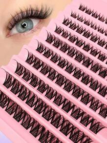 100 szt. C Curl pojedyncze rzęsy klastrowe 8-16 mm segmentowane pojedyncze sztuczne rzęsy DIY kolce pojedyncze przedłużanie rzęs