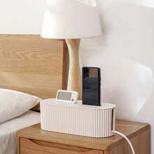 1pc Cable Management Box, Cord Organizer Box, Cable Organizer Box, Organizer Box For Power Strips, Surge Protectors, Chargers, Adapters, TV Cables, Computer Wires, Power Cord Hider Box For Home And Office