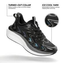 Women Chunky Sneakers Comfortable Casual Platform Fashion Suitable For Short Women Sport Style Fashion And Comfortable Vacation Outfits - Black - View 4