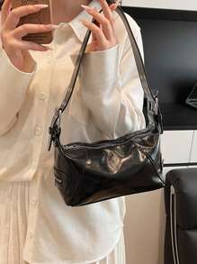 时尚简约休闲纯色女士单肩包