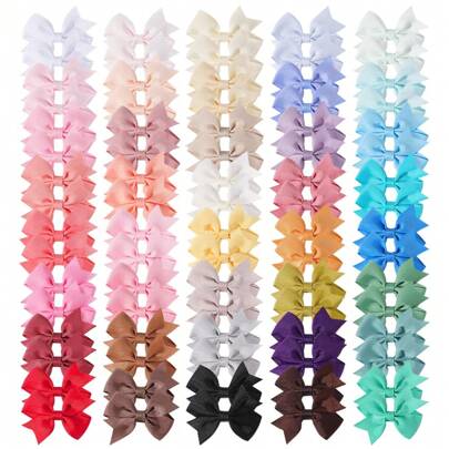 20/30/40pcs Teen Cute Bowknot Hair Clips, Lovely Teen Infant Hair Accessories, Birthday Party Gifts, School Style Girls Hair Decorations, Mixed Colors