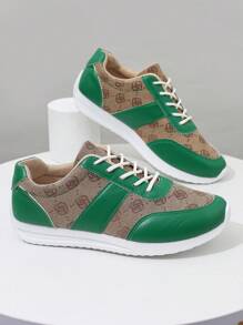 Women's Autumn Lace-Up Sport Shoes, Fashionable, Versatile, Soft And Comfortable Skateboard Shoes, Suitable For Outdoor Running And Walking