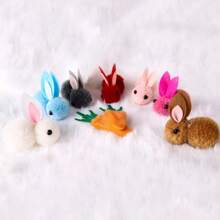 7 Pcs Easter Bunny Toys, Cartoon Rabbit Decorations, Suitable For Holidays & Mother's Day Gifts, Assorted Colors